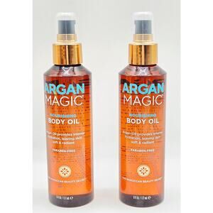 2 Pack ARGAN MAGIC Nourishing Hydrating Body Oil Spray - 6oz Each NEW